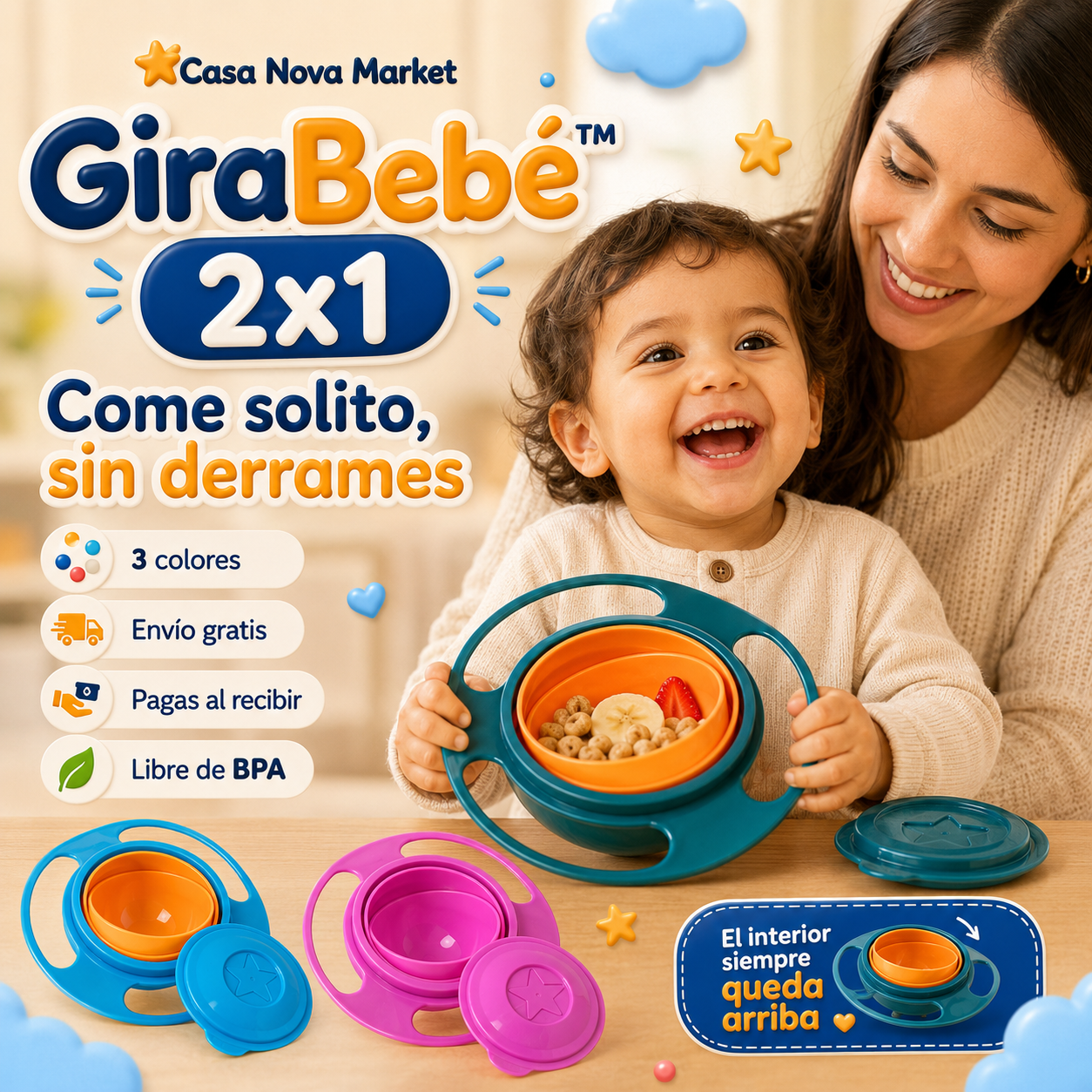 GiraBebé™ | Come solito, sin derrames 👶🍽️ 2x1