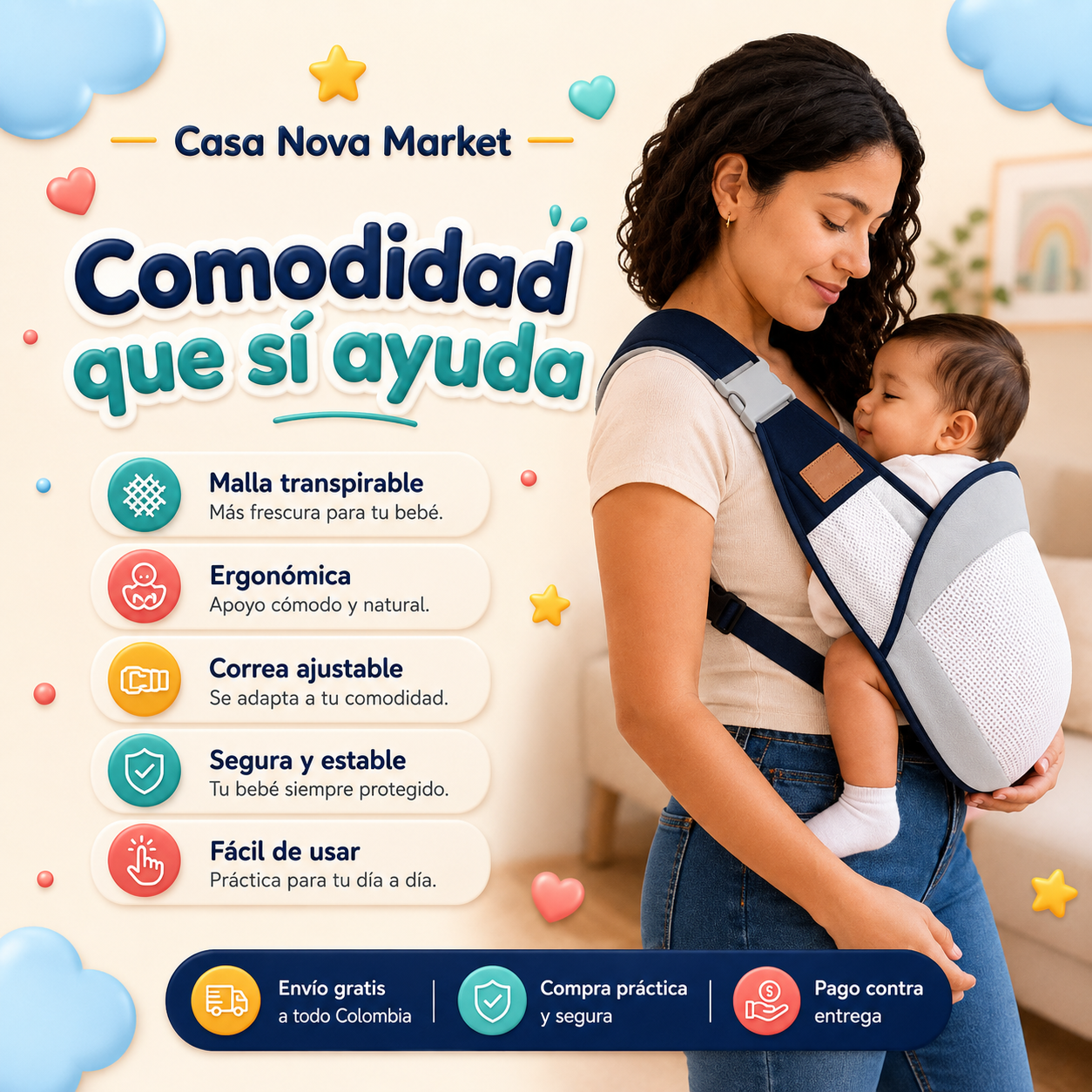 BebéComfort™ | Ergonomía + protección 👶💤