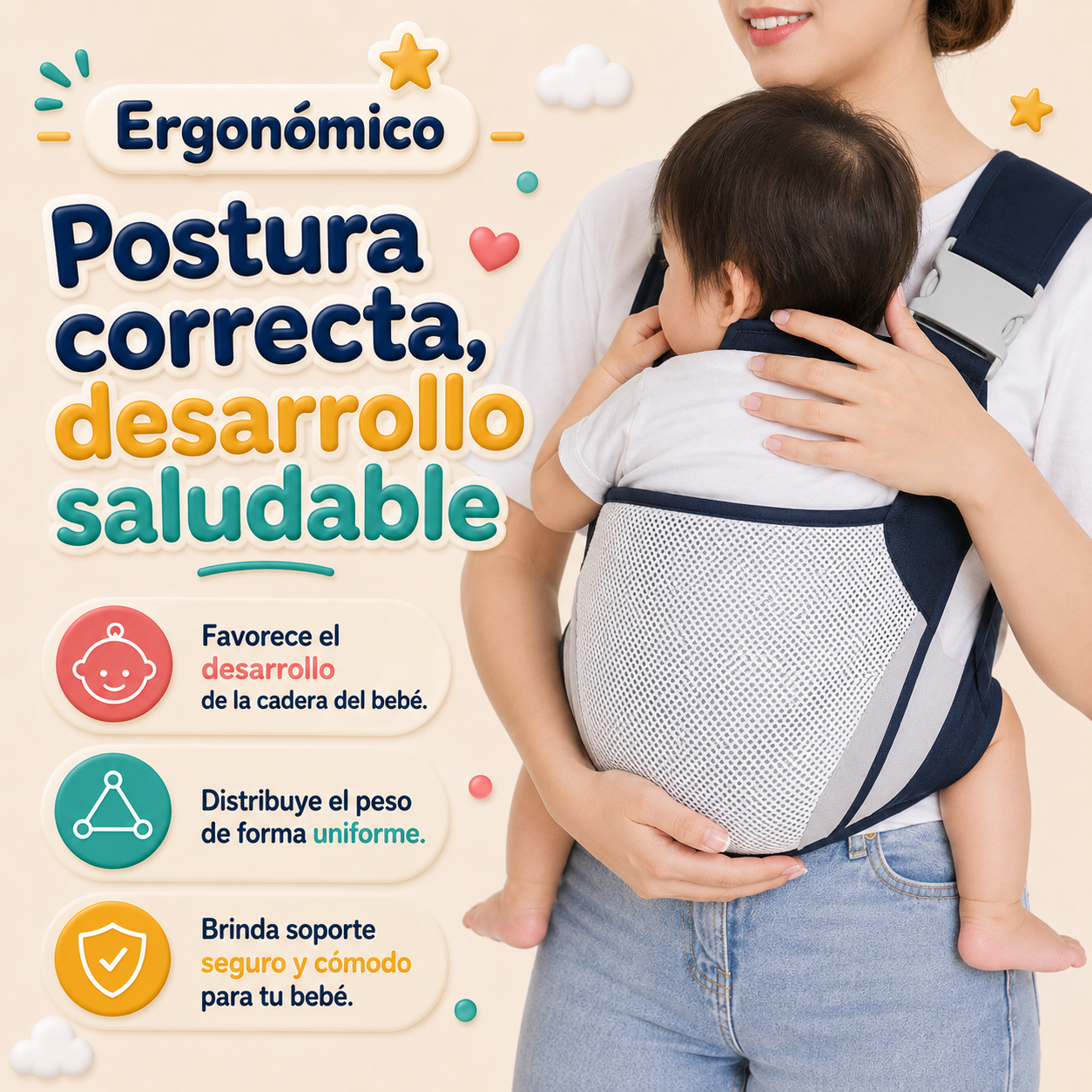 BebéComfort™ | Ergonomía + protección 👶💤
