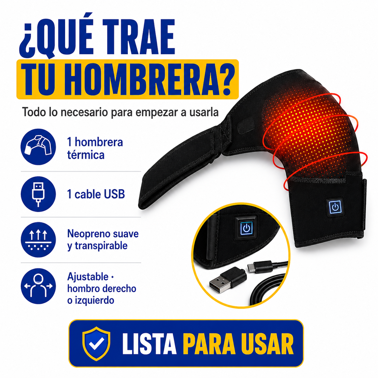 HombroRelax™ | Terapia térmica ajustable