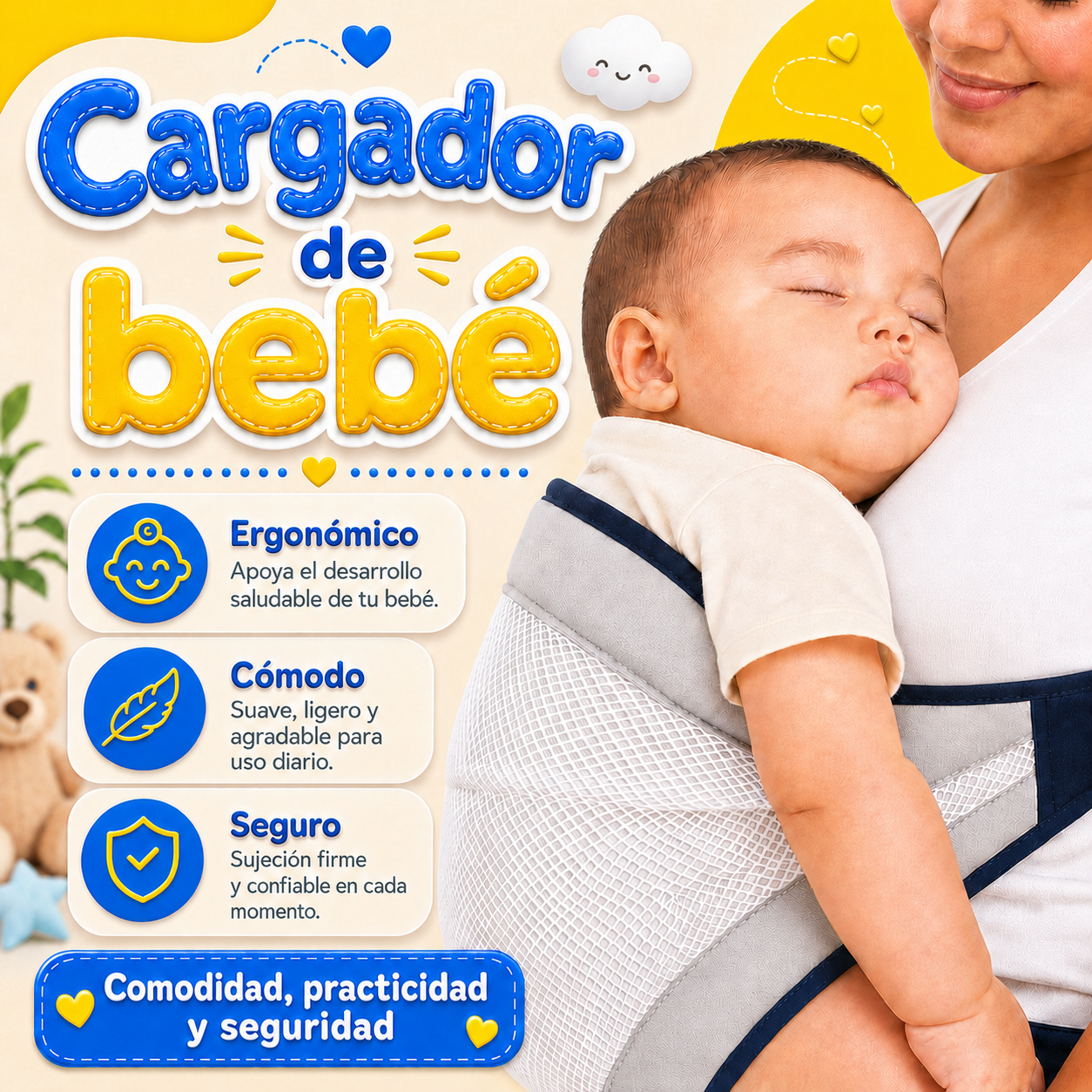BebéComfort™ | Ergonomía + protección 👶💤