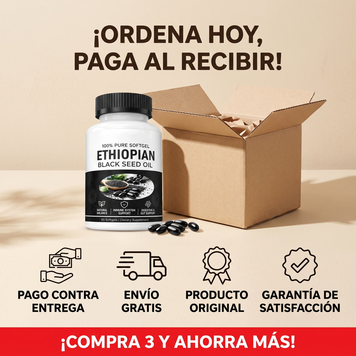 semilla negra Ethiopian  60 softgels