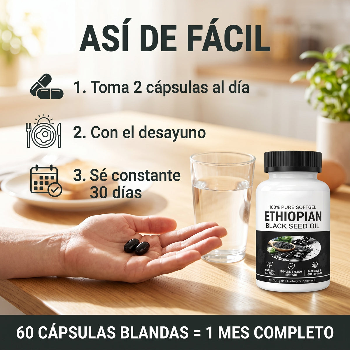 semilla negra Ethiopian  60 softgels