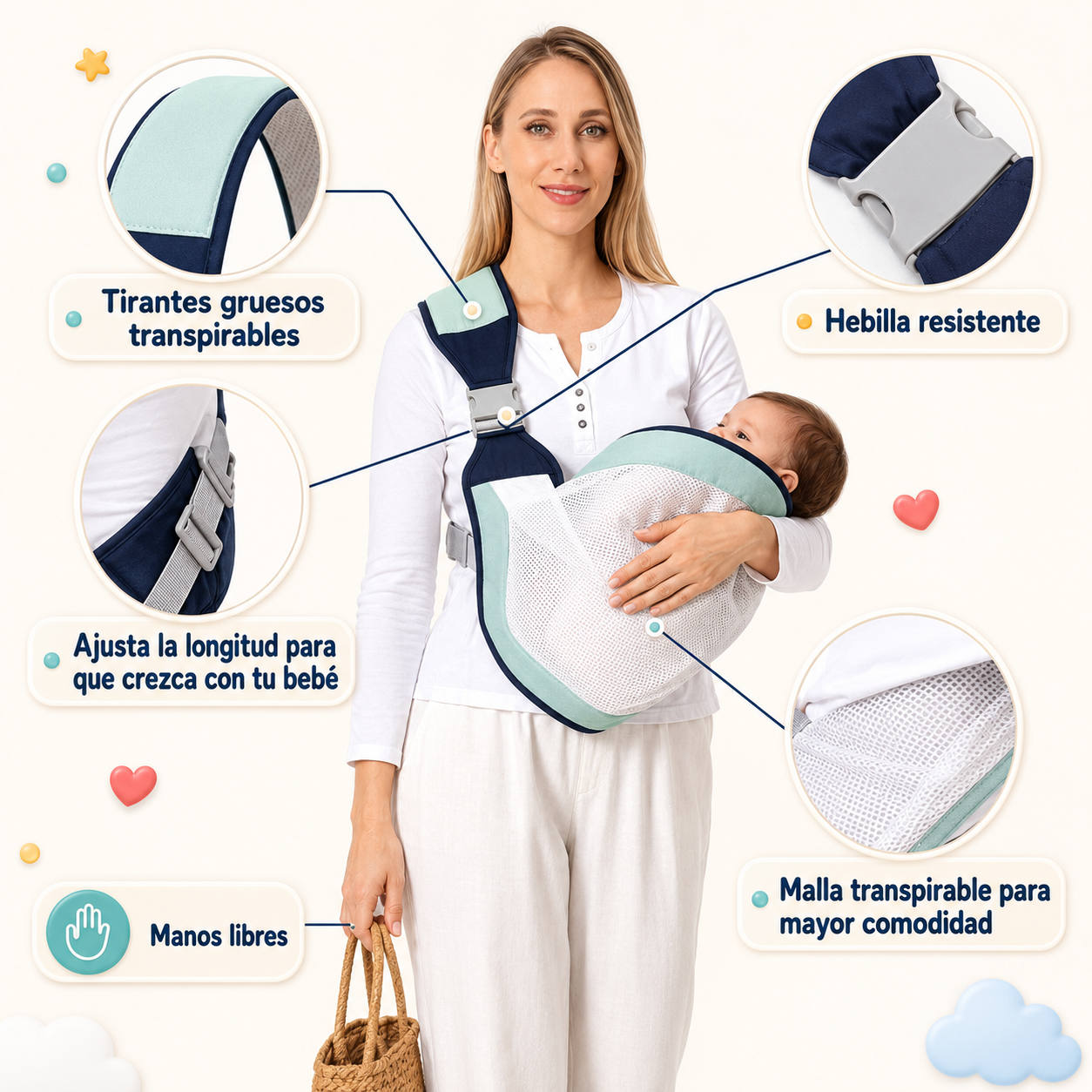 nnBebéComfort™  | Ergonomía + protección  👶💤