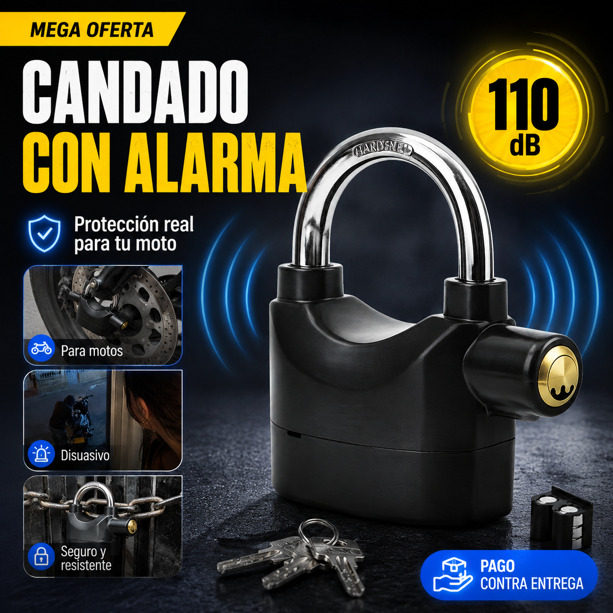 MotoGuard™ | Alarma + protección antirrobo 🏍️🔊
