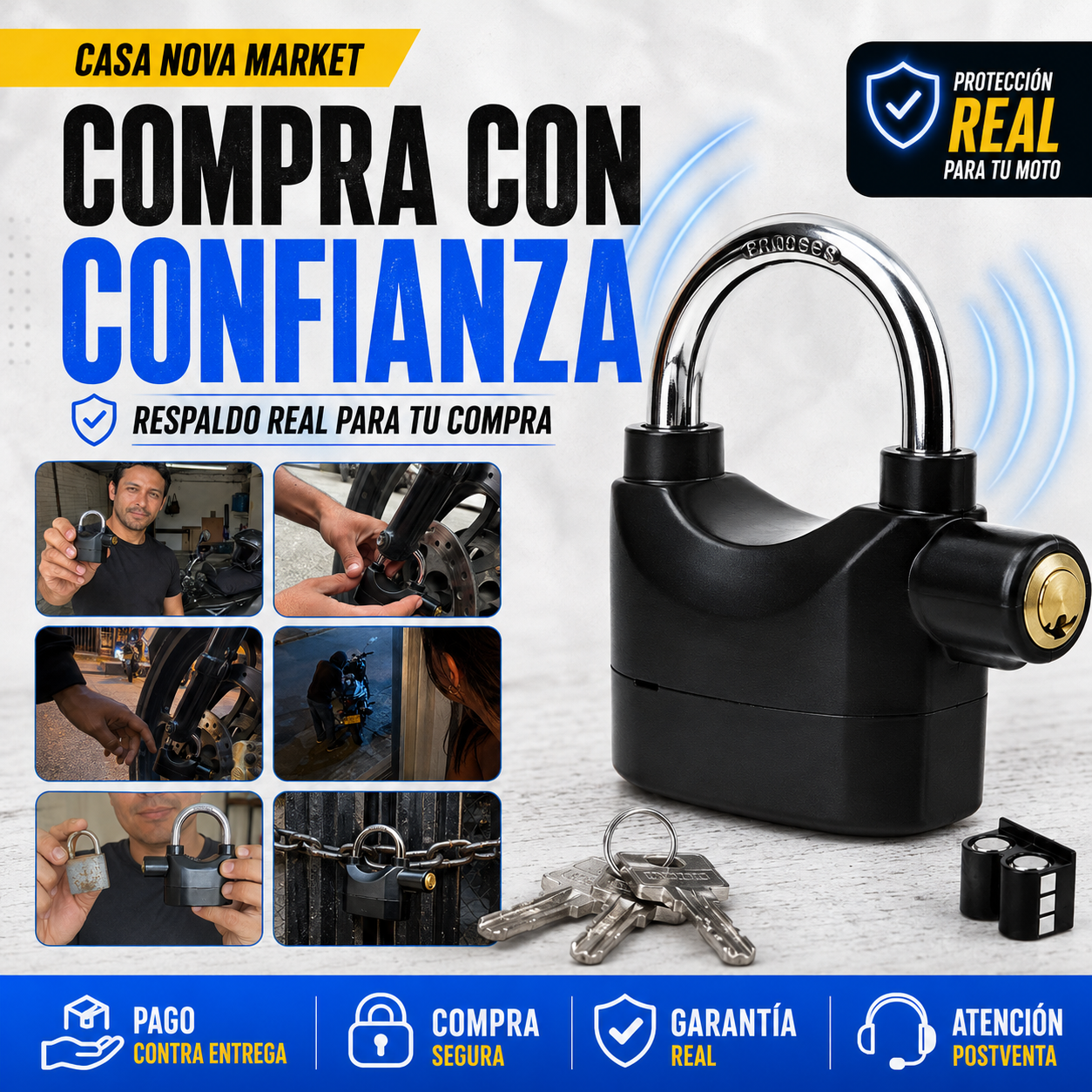 MotoGuard™ | Alarma + protección antirrobo 🏍️🔊