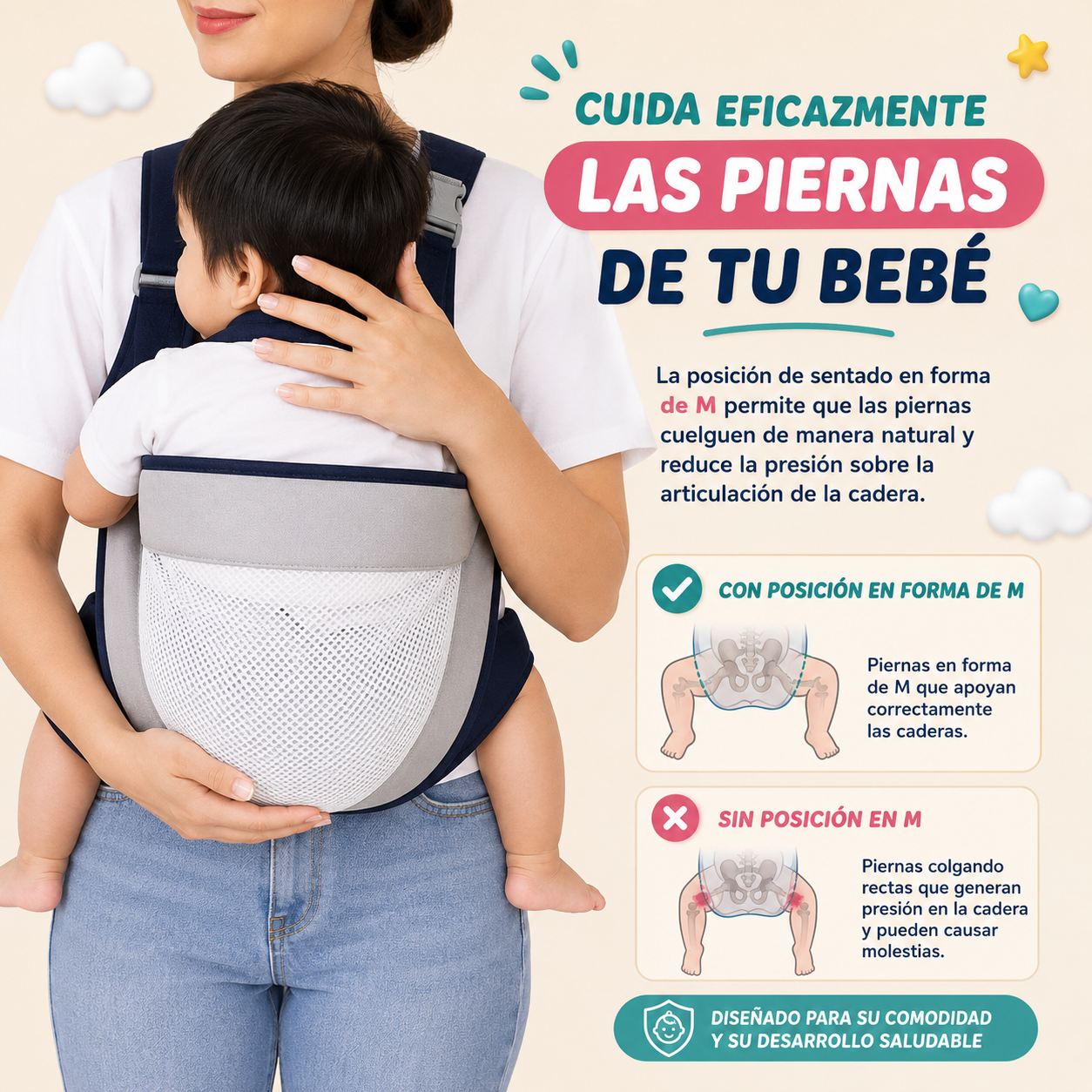 BebéComfort™ | Ergonomía + protección 👶💤